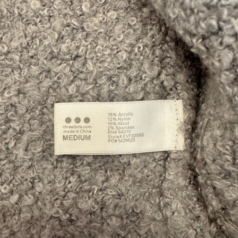 Three Dots Gray Open Front Wool Sherpa Cardigan S… - image 6